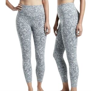 ATHLETA Elation Textured Tight Meadow Snowfall Blue Workout‎ Plus Size 1X New